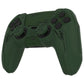 PlayVital Mecha Edition Anti-Slip Silicone Cover Skin with Matching Thumb Grips and Stickers for PS5 Wireless Controller - Compatible with Charging Station - Jungle Green PlayVital