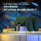 PlayVital Mecha Edition Anti-Slip Silicone Cover Skin with Matching Thumb Grips and Stickers for PS5 Wireless Controller - Compatible with Charging Station - Jungle Green PlayVital
