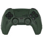 PlayVital Mecha Edition Anti-Slip Silicone Cover Skin with Matching Thumb Grips and Stickers for PS5 Wireless Controller - Compatible with Charging Station - Jungle Green PlayVital