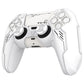 PlayVital Mecha Edition Anti-Slip Silicone Cover Skin with Matching Thumb Grips and Stickers for PS5 Wireless Controller - Compatible with Charging Station - White PlayVital