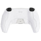 PlayVital Mecha Edition Anti-Slip Silicone Cover Skin with Matching Thumb Grips and Stickers for PS5 Wireless Controller - Compatible with Charging Station - White PlayVital