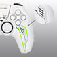 PlayVital Mecha Edition Anti-Slip Silicone Cover Skin with Matching Thumb Grips and Stickers for PS5 Wireless Controller - Compatible with Charging Station - White PlayVital