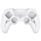 PlayVital Mecha Edition Anti-Slip Silicone Cover Skin with Matching Thumb Grips and Stickers for PS5 Wireless Controller - Compatible with Charging Station - White PlayVital