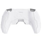 PlayVital Mecha Edition Anti-Slip Silicone Cover Skin with Matching Thumb Grips and Stickers for PS5 Wireless Controller - Compatible with Charging Station - White PlayVital