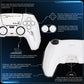 PlayVital Mecha Edition Anti-Slip Silicone Cover Skin with Matching Thumb Grips and Stickers for PS5 Wireless Controller - Compatible with Charging Station - White PlayVital