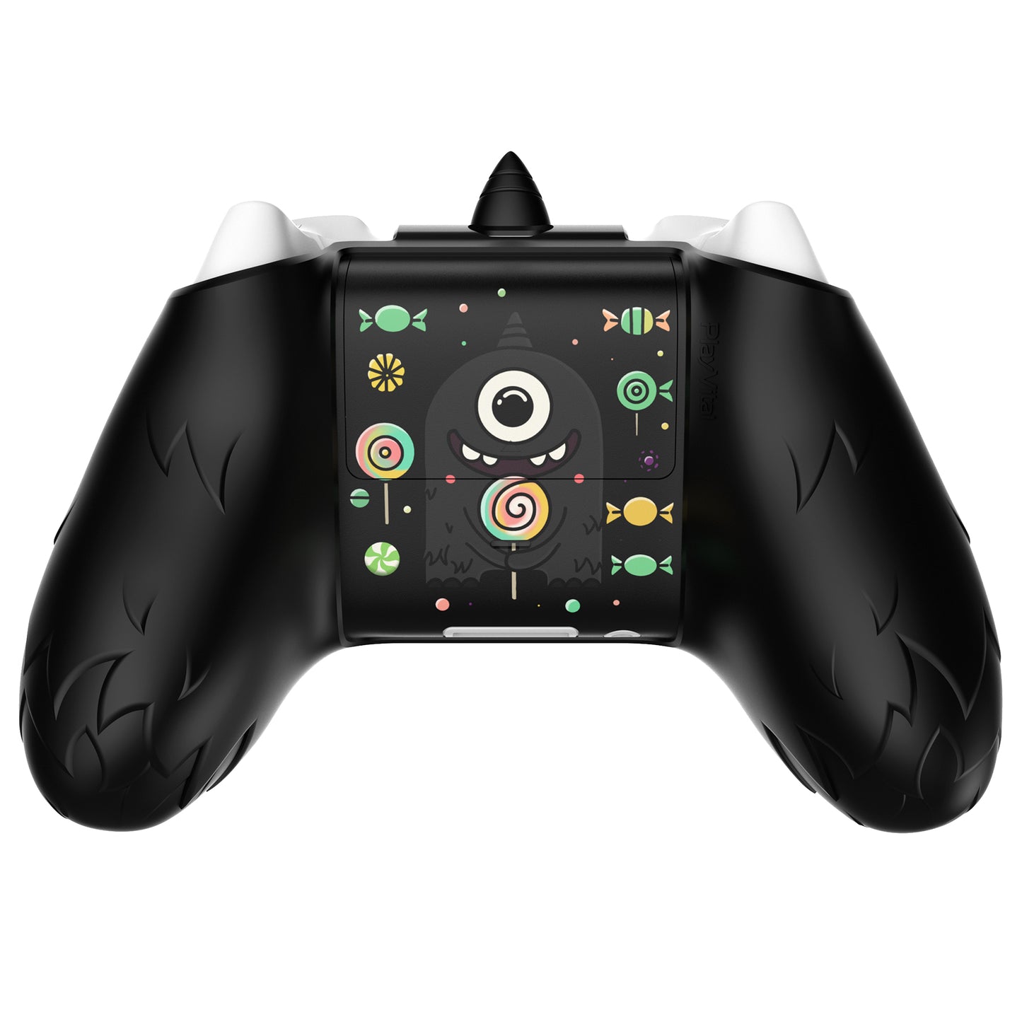 PlayVital MonoEye Monster Cute Silicone Cover with Thumb Grips Caps for Xbox Series X/S Controller - Black PlayVital