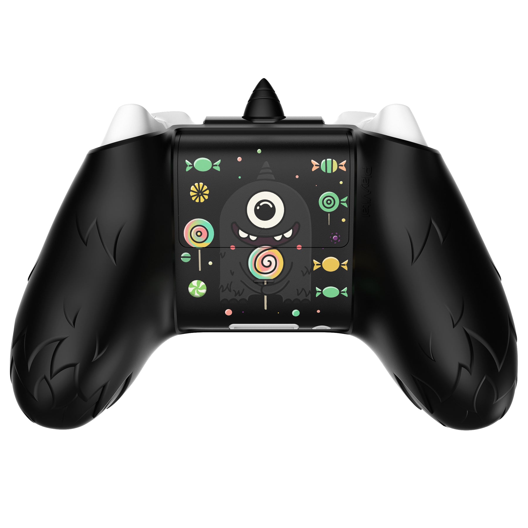 PlayVital MonoEye Monster Cute Silicone Cover with Thumb Grips Caps for Xbox Series X/S Controller - Black PlayVital