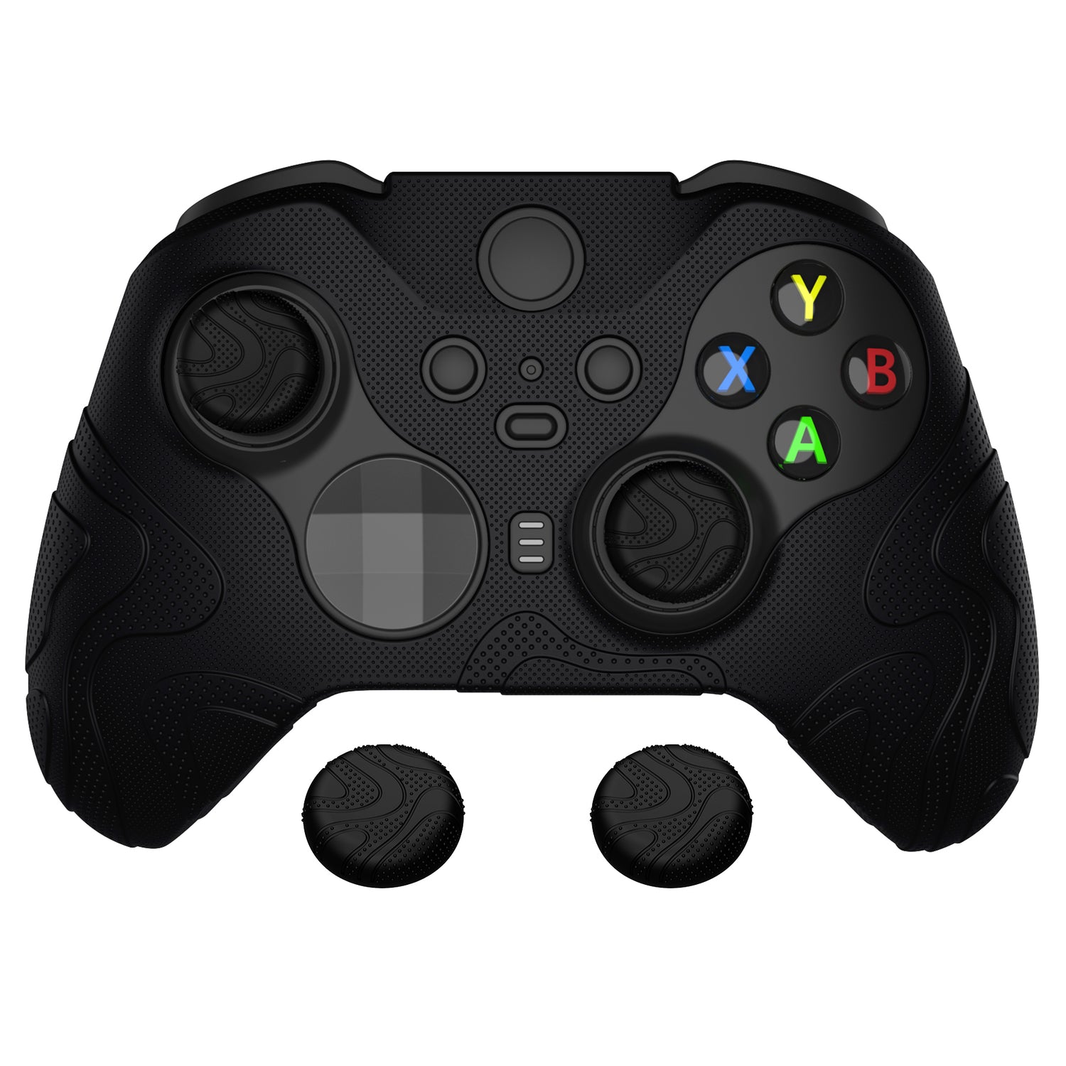 PlayVital Mountain Range Edition Silicone Cover with Thumb Grips for Xbox Elite Series 2 Controller & Xbox Elite Series 2 Core Controller - Black - DVGE2P001 PlayVital