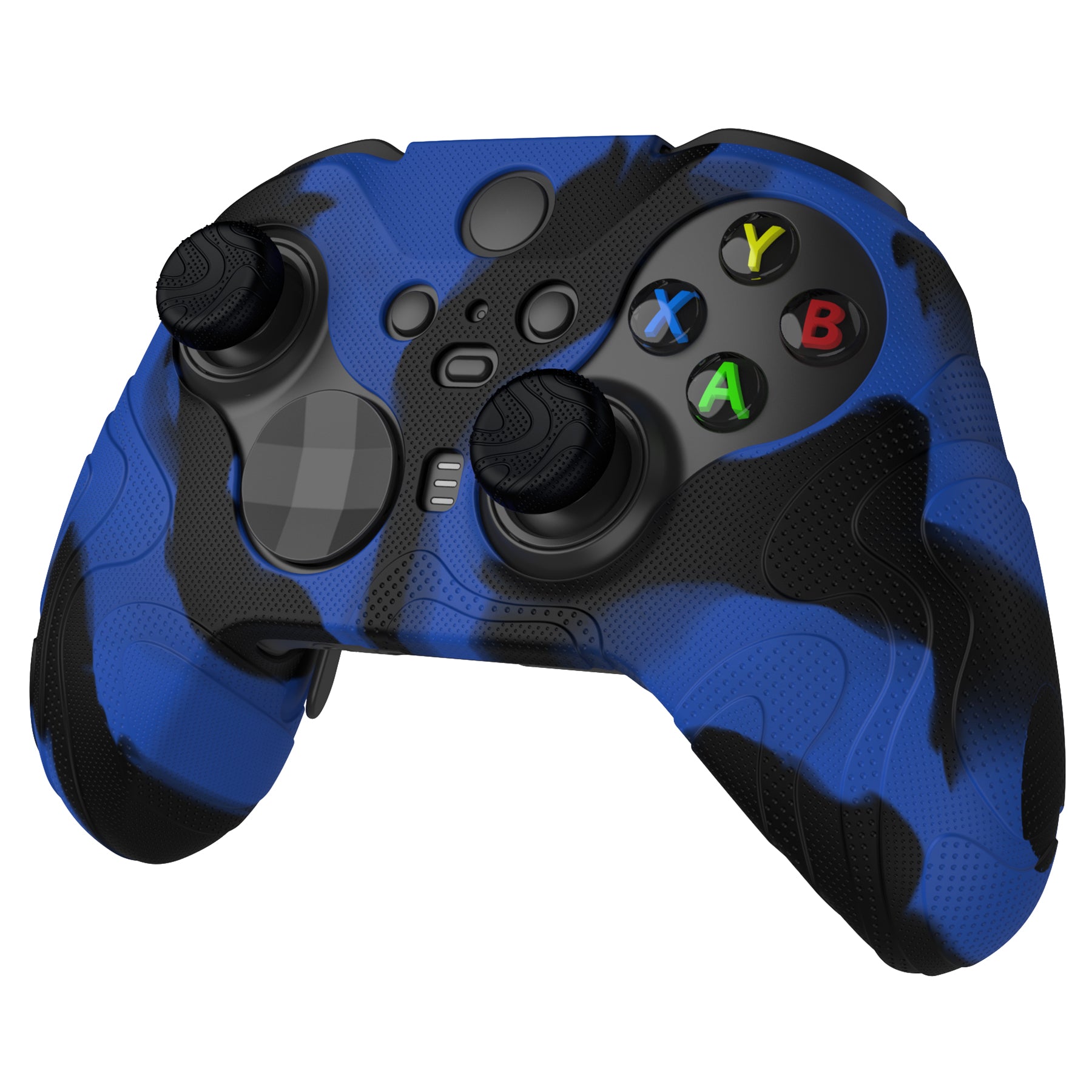 PlayVital Mountain Range Edition Silicone Cover with Thumb Grips for Xbox Elite Series 2 Controller & Xbox Elite Series 2 Core Controller - Blue & Black PlayVital