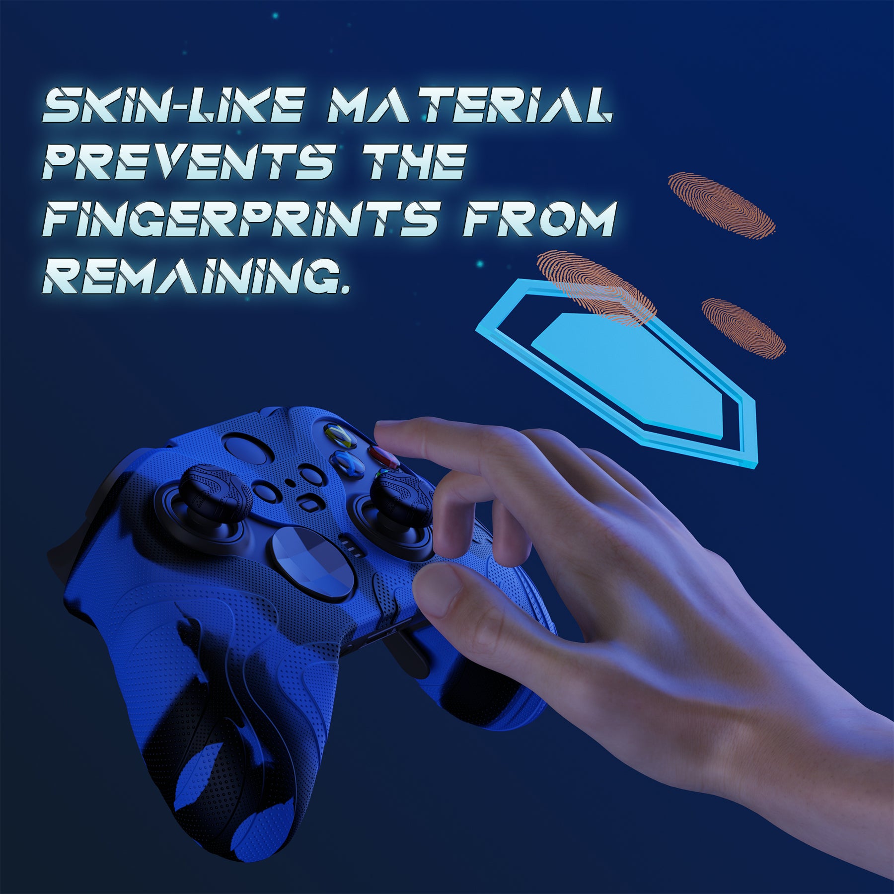 PlayVital Mountain Range Edition Silicone Cover with Thumb Grips for Xbox Elite Series 2 Controller & Xbox Elite Series 2 Core Controller - Blue & Black PlayVital