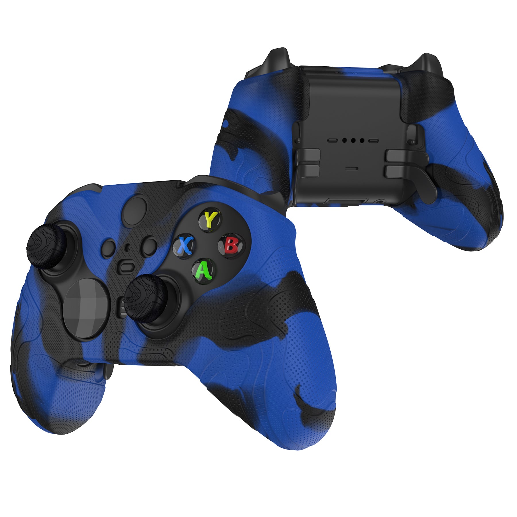 PlayVital Mountain Range Edition Silicone Cover with Thumb Grips for Xbox Elite Series 2 Controller & Xbox Elite Series 2 Core Controller - Blue & Black PlayVital