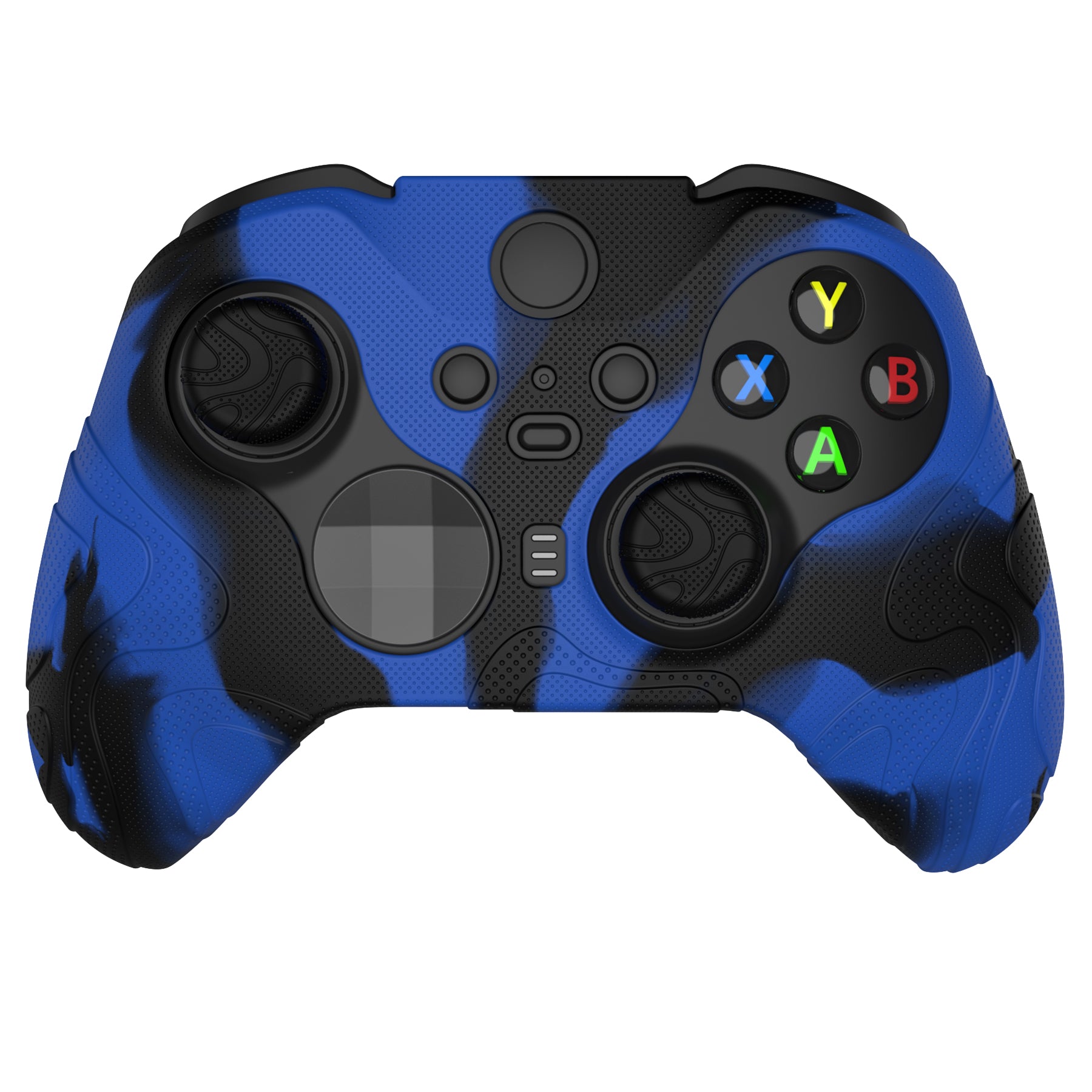 PlayVital Mountain Range Edition Silicone Cover with Thumb Grips for Xbox Elite Series 2 Controller & Xbox Elite Series 2 Core Controller - Blue & Black PlayVital