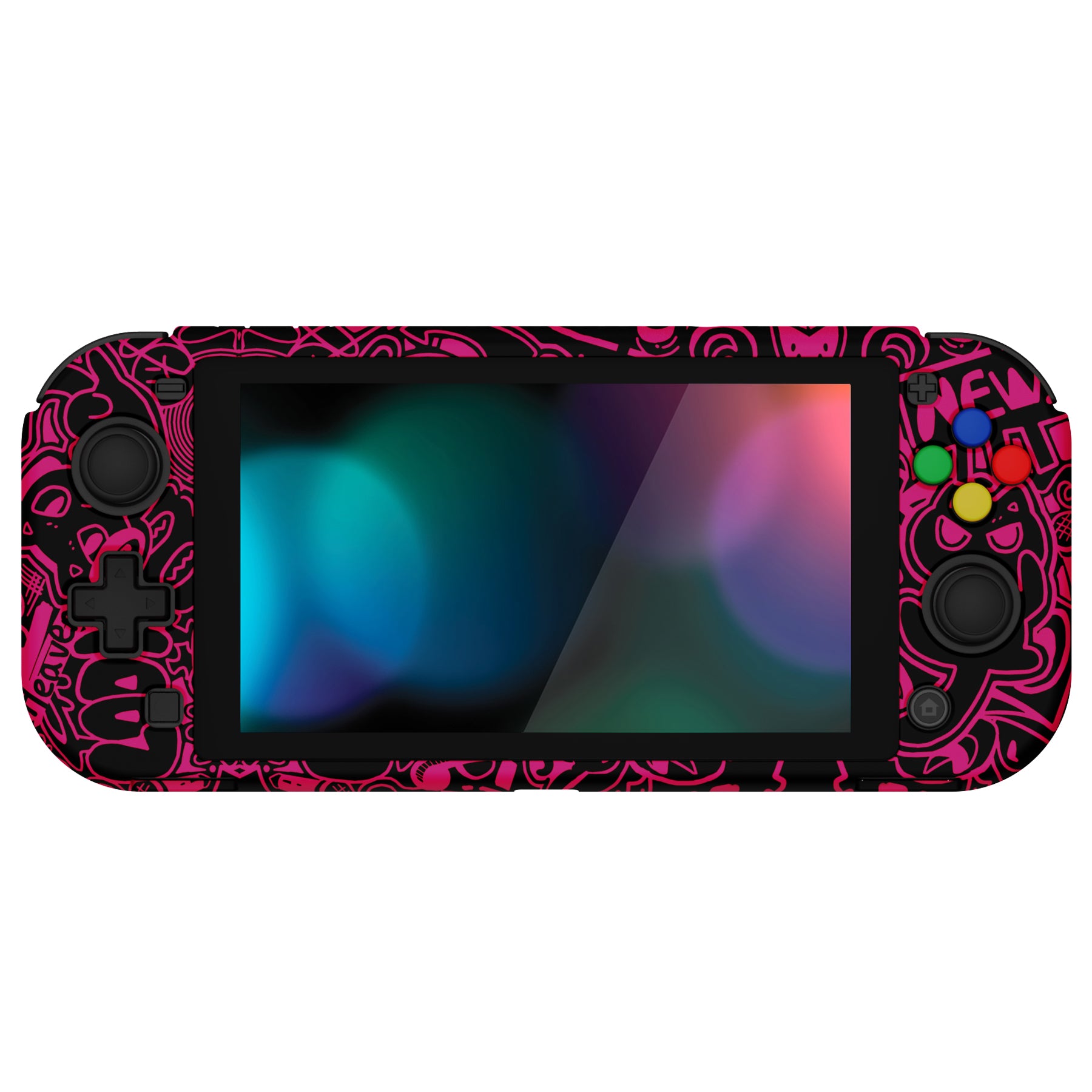 PlayVital PP&VV Hard Shell Protective Case with Screen Protector & Thumb Grip Caps & Button Caps for Nintendo Switch Lite - Black - PSLYR017 playvital