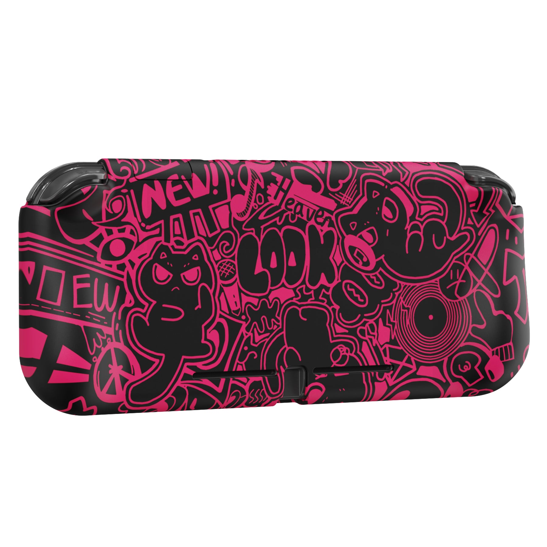 PlayVital PP&VV Hard Shell Protective Case with Screen Protector & Thumb Grip Caps & Button Caps for Nintendo Switch Lite - Black - PSLYR017 playvital