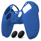 PlayVital Samurai Edition Anti-Slip Silicone Cover Skin with Thumb Grip Caps for PS5 Wireless Controller - Blue PlayVital