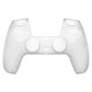 PlayVital Samurai Edition Anti-Slip Silicone Cover Skin with Thumb Grip Caps for PS5 Wireless Controller - Clear White - BWPF013 PlayVital