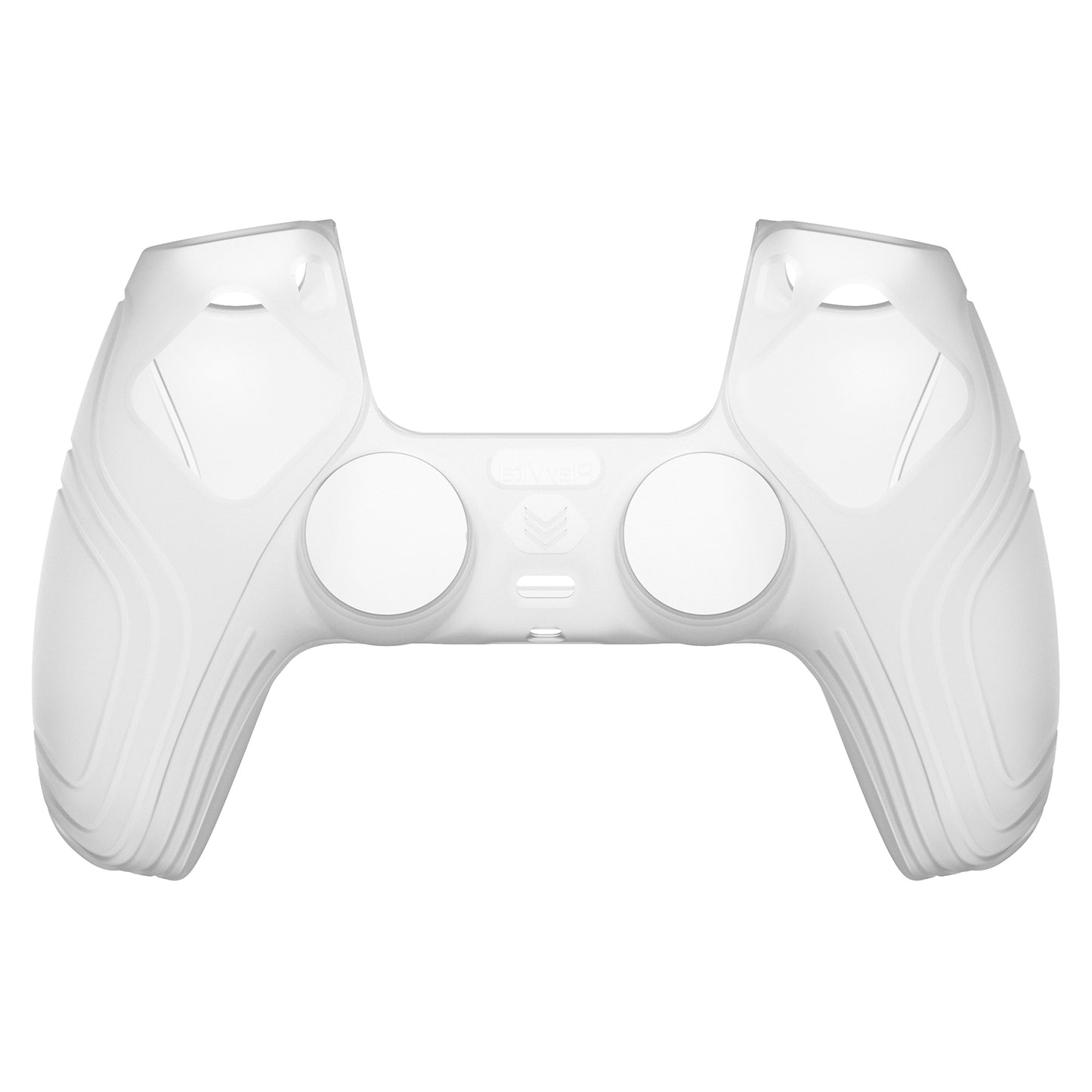 PlayVital Samurai Edition Anti-Slip Silicone Cover Skin with Thumb Grip Caps for PS5 Wireless Controller - Clear White - BWPF013 PlayVital