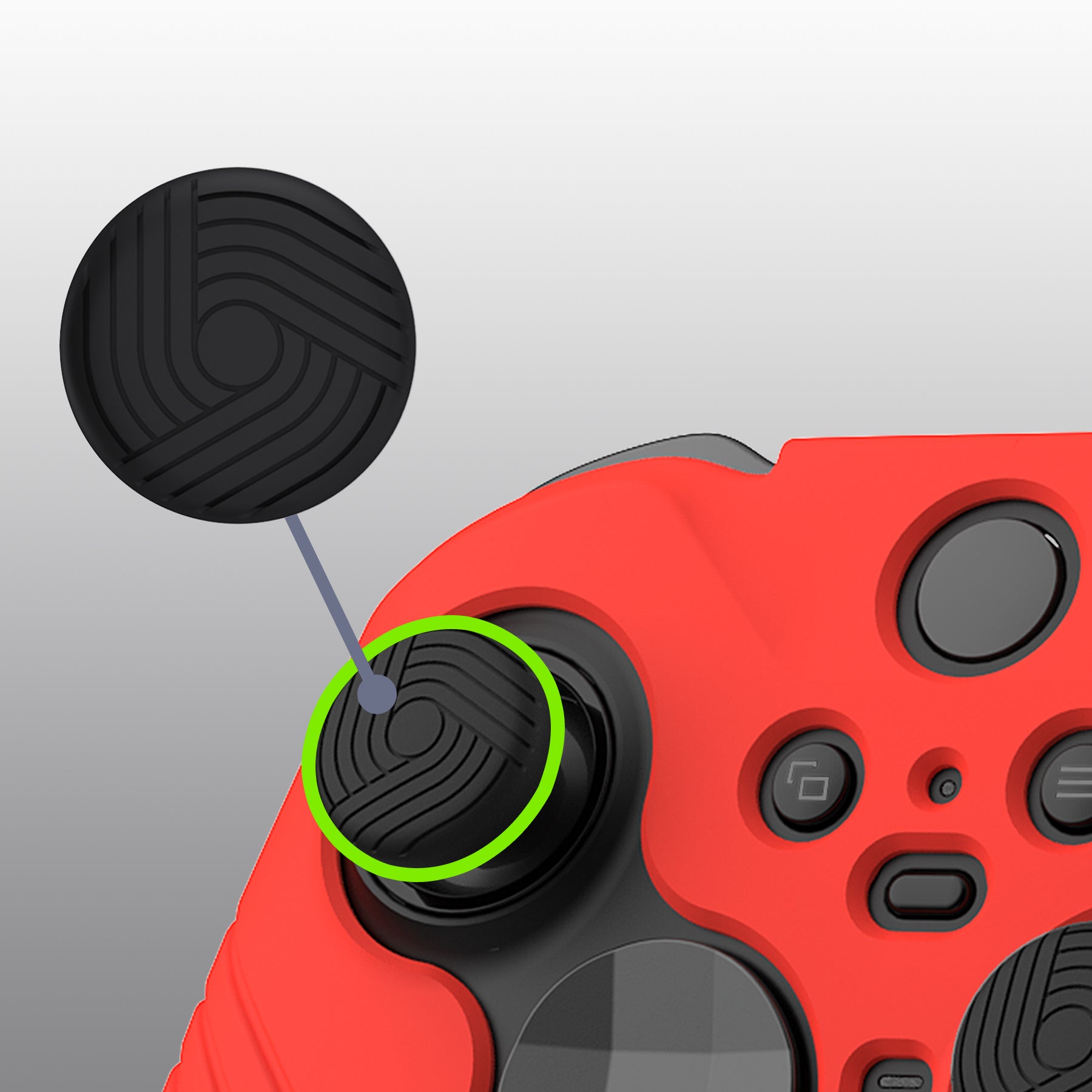 PlayVital Samurai Edition Anti Slip Silicone Case Cover with Thumb Grip Caps for Xbox Elite Series 2 Controller - Passion Red - XBE2M014 playvital