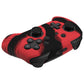 PlayVital Samurai Edition Ergonomic Anti-slip Silicone Skin Protective Case with Thumb Grip Caps for Nintendo Switch Pro Controller - Red & Black - EBNPP012 PlayVital