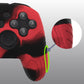 PlayVital Samurai Edition Ergonomic Anti-slip Silicone Skin Protective Case with Thumb Grip Caps for Nintendo Switch Pro Controller - Red & Black - EBNPP012 PlayVital