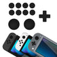 PlayVital Silicone Button Covers and Thumb Grip Set for Nintendo Switch & Switch OLED & Switch Lite ABXY Directional Key Button Caps with Switch Lite D-Pad Button Cap - Black PlayVital