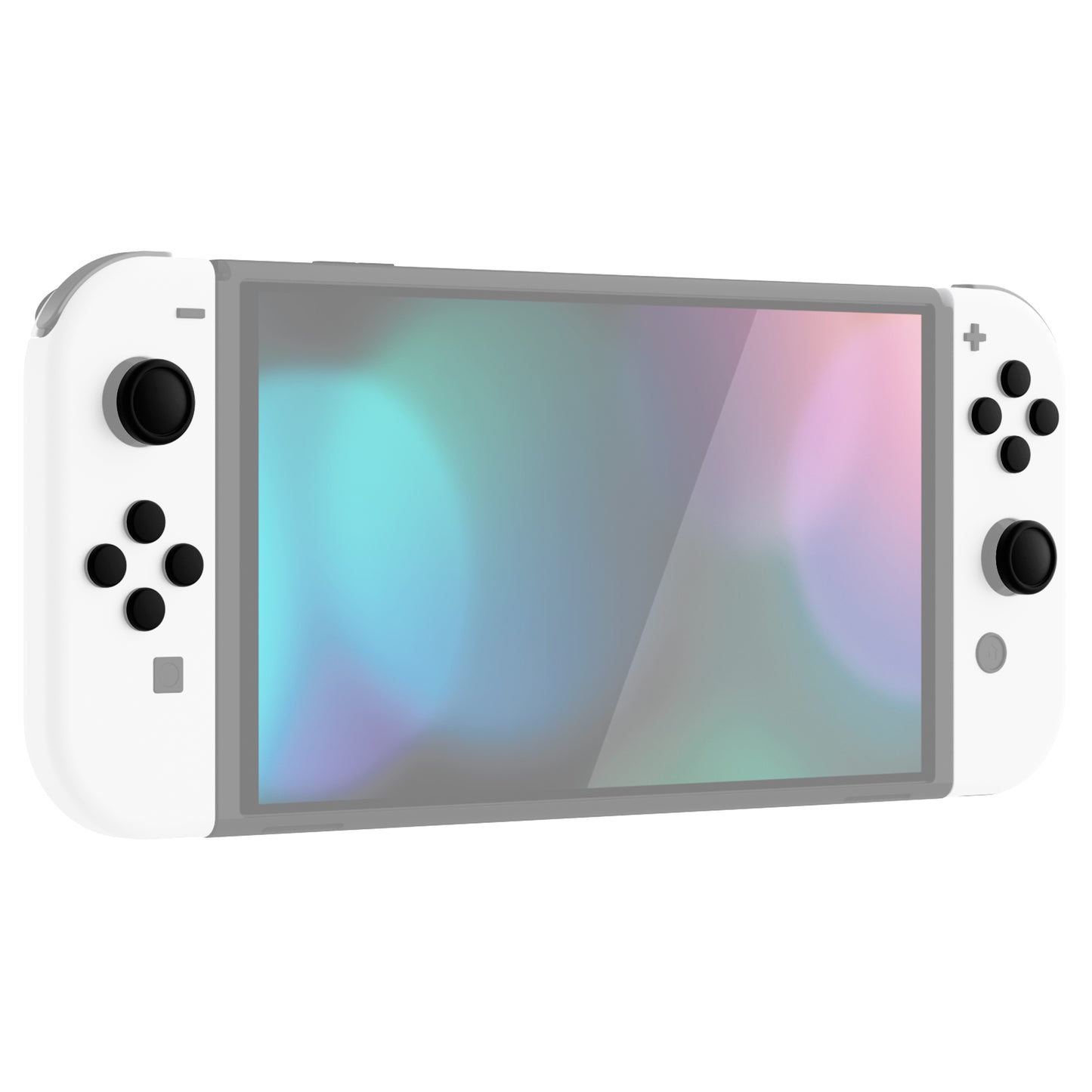 PlayVital Silicone Button Covers and Thumb Grip Set for Nintendo Switch & Switch OLED & Switch Lite ABXY Directional Key Button Caps with Switch Lite D-Pad Button Cap - Black PlayVital