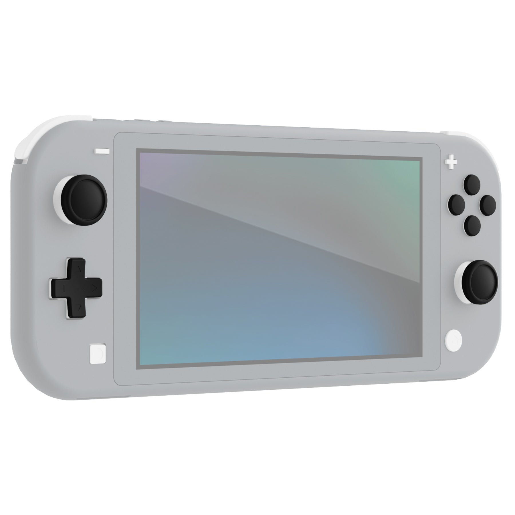PlayVital Silicone Button Covers and Thumb Grip Set for Nintendo Switch & Switch OLED & Switch Lite ABXY Directional Key Button Caps with Switch Lite D-Pad Button Cap - Black PlayVital