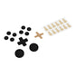 PlayVital Silicone Button Covers and Thumb Grip Set for Nintendo Switch & Switch OLED & Switch Lite ABXY Directional Key Button Caps with Switch Lite D-Pad Button Cap - Black PlayVital