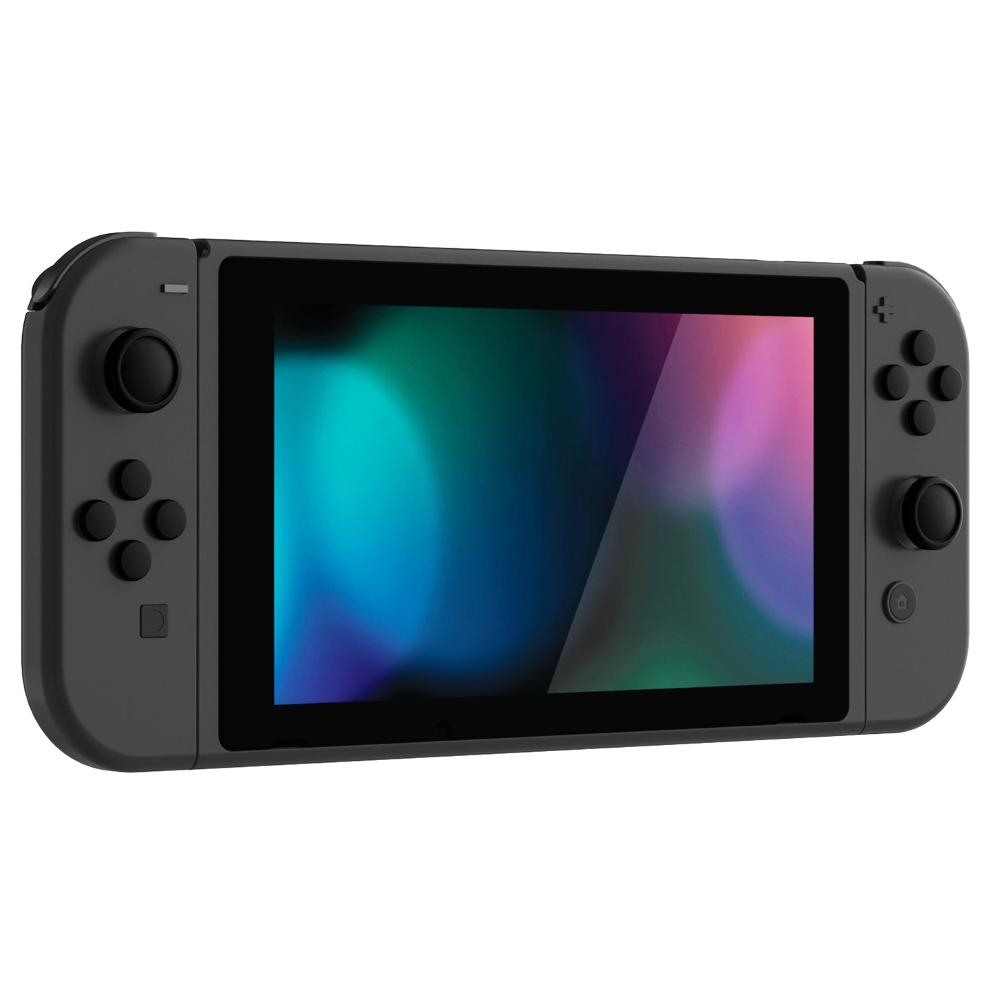 PlayVital Silicone Button Covers and Thumb Grip Set for Nintendo Switch & Switch OLED & Switch Lite ABXY Directional Key Button Caps with Switch Lite D-Pad Button Cap - Black PlayVital