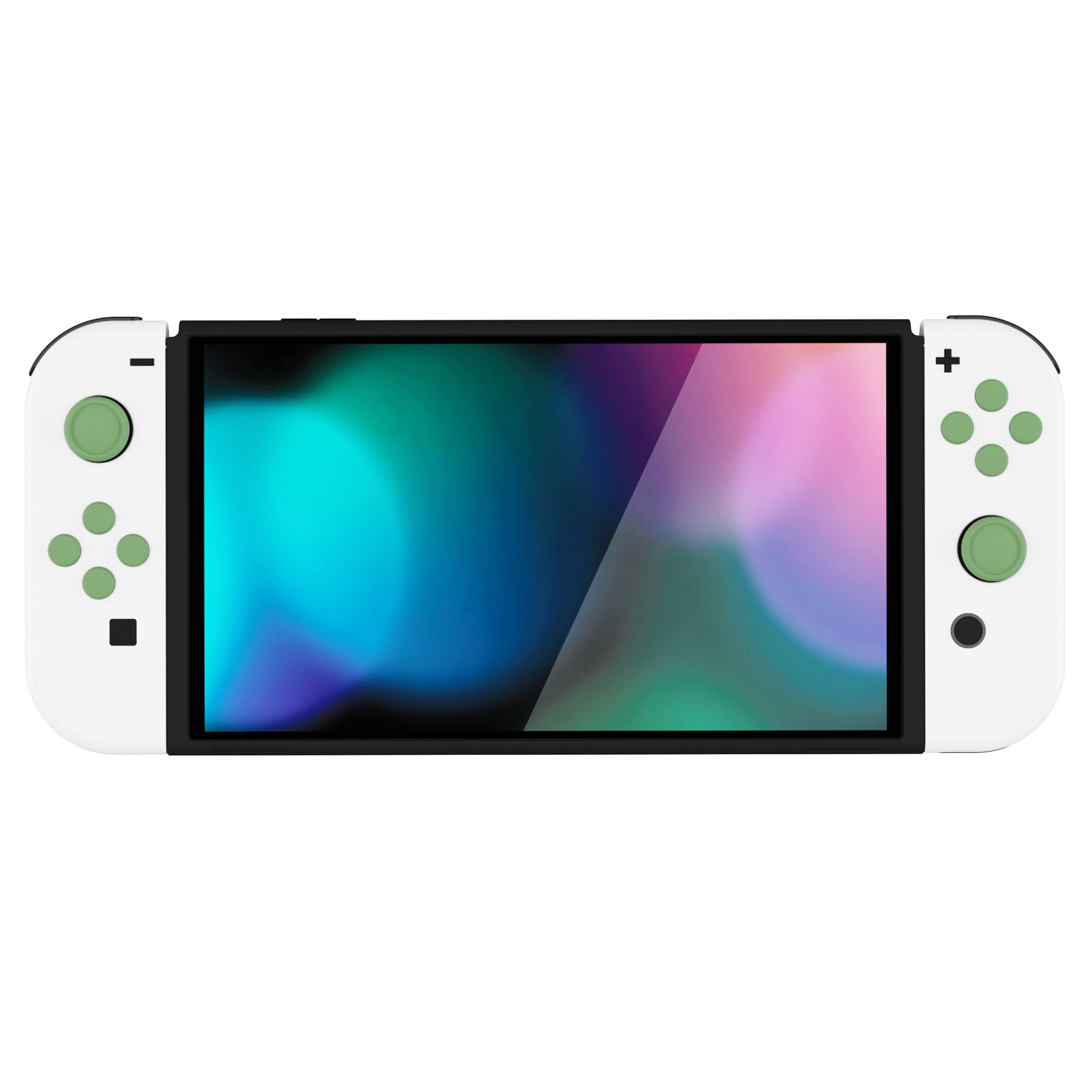 PlayVital Silicone Button Covers and Thumb Grip Set for Nintendo Switch & Switch OLED & Switch Lite ABXY Directional Key Button Caps with Switch Lite D-Pad Button Cap - Matcha Green PlayVital