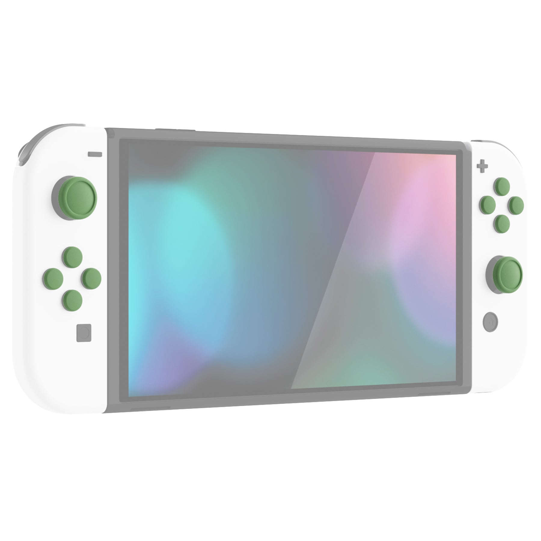 PlayVital Silicone Button Covers and Thumb Grip Set for Nintendo Switch & Switch OLED & Switch Lite ABXY Directional Key Button Caps with Switch Lite D-Pad Button Cap - Matcha Green PlayVital