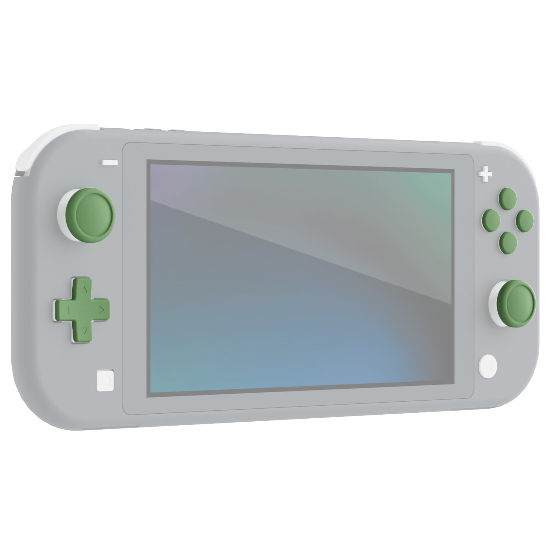 PlayVital Silicone Button Covers and Thumb Grip Set for Nintendo Switch & Switch OLED & Switch Lite ABXY Directional Key Button Caps with Switch Lite D-Pad Button Cap - Matcha Green PlayVital
