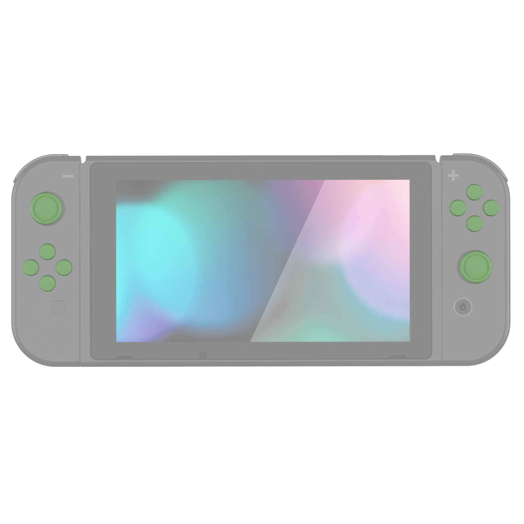 PlayVital Silicone Button Covers and Thumb Grip Set for Nintendo Switch & Switch OLED & Switch Lite ABXY Directional Key Button Caps with Switch Lite D-Pad Button Cap - Matcha Green PlayVital