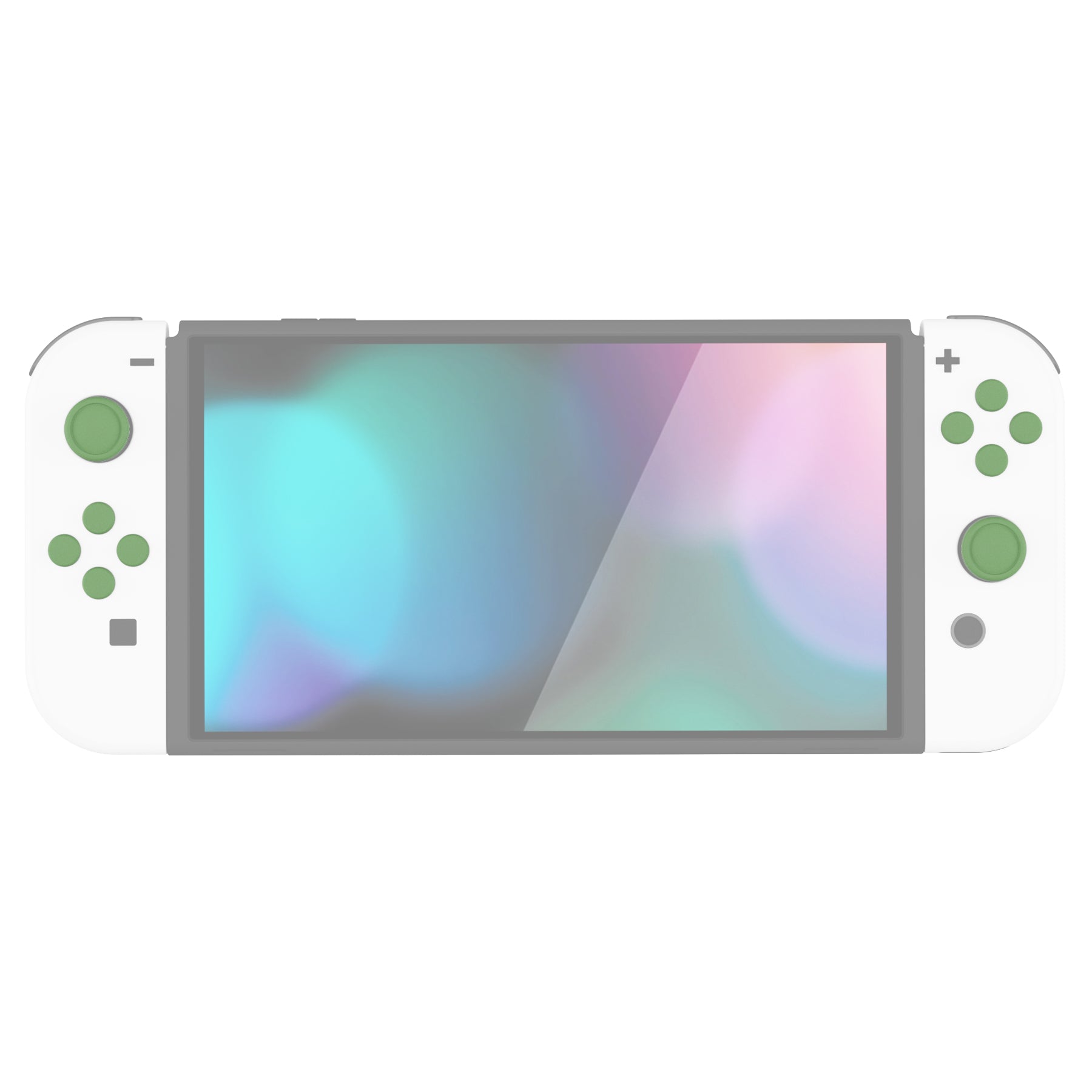 PlayVital Silicone Button Covers and Thumb Grip Set for Nintendo Switch & Switch OLED & Switch Lite ABXY Directional Key Button Caps with Switch Lite D-Pad Button Cap - Matcha Green PlayVital