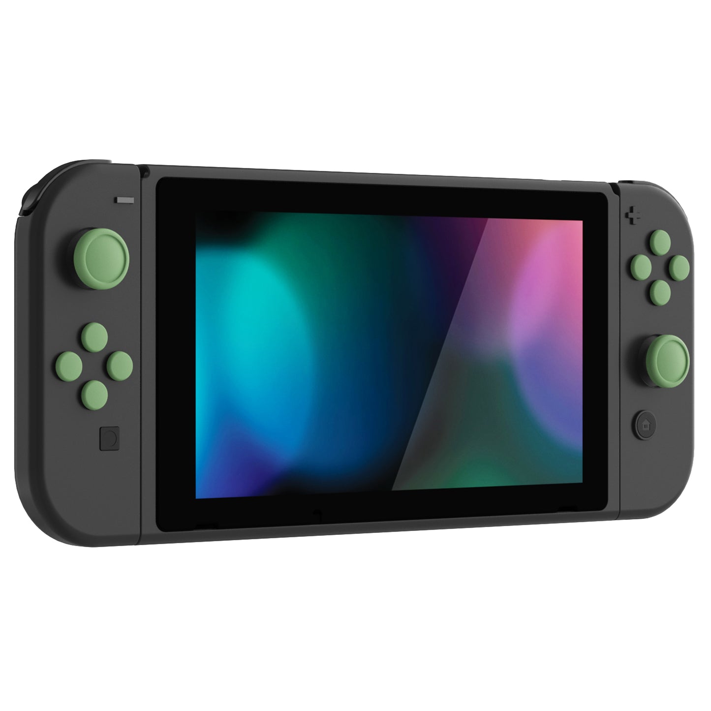 PlayVital Silicone Button Covers and Thumb Grip Set for Nintendo Switch & Switch OLED & Switch Lite ABXY Directional Key Button Caps with Switch Lite D-Pad Button Cap - Matcha Green PlayVital
