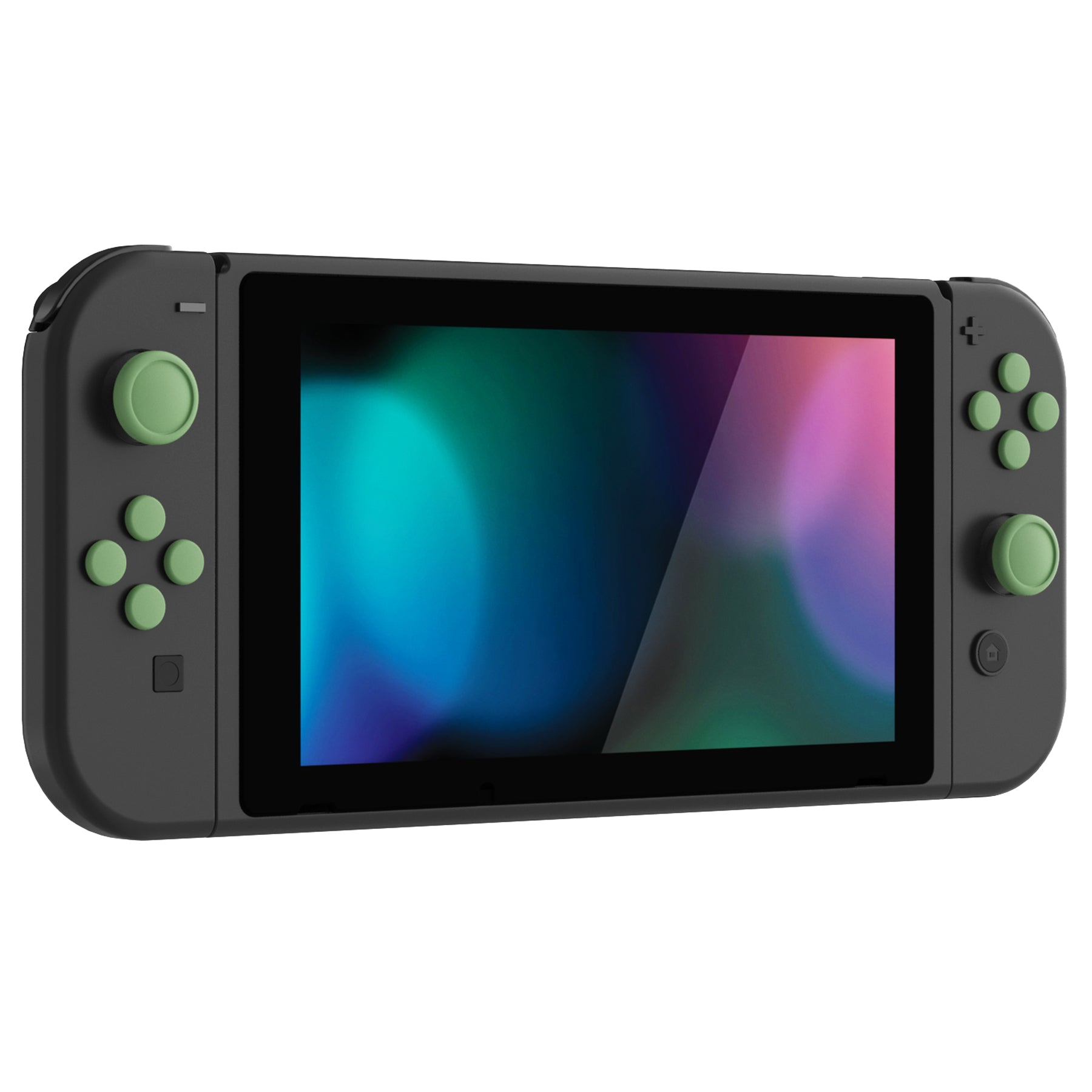 PlayVital Silicone Button Covers and Thumb Grip Set for Nintendo Switch & Switch OLED & Switch Lite ABXY Directional Key Button Caps with Switch Lite D-Pad Button Cap - Matcha Green PlayVital