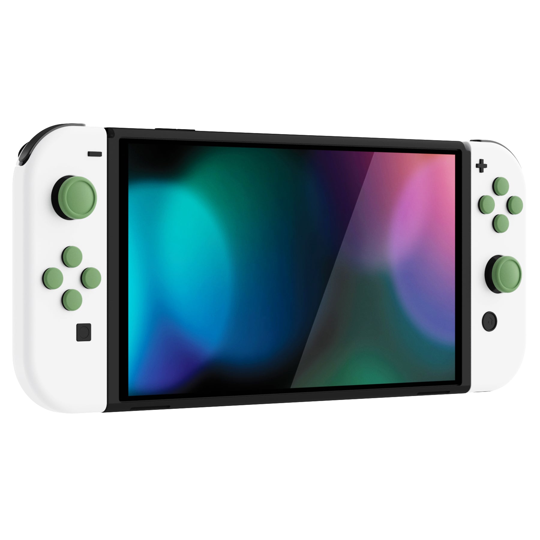 PlayVital Silicone Button Covers and Thumb Grip Set for Nintendo Switch & Switch OLED & Switch Lite ABXY Directional Key Button Caps with Switch Lite D-Pad Button Cap - Matcha Green PlayVital