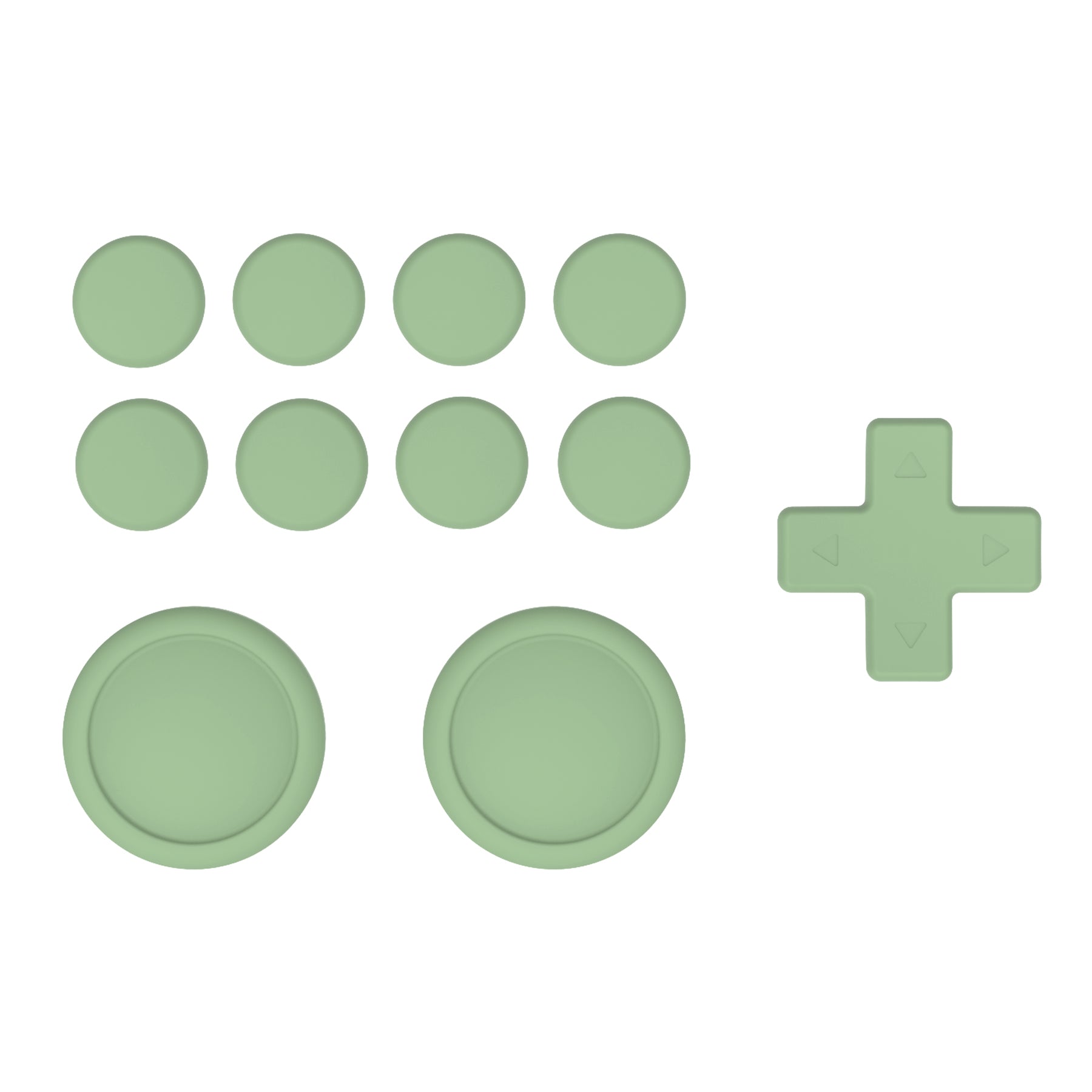 PlayVital Silicone Button Covers and Thumb Grip Set for Nintendo Switch & Switch OLED & Switch Lite ABXY Directional Key Button Caps with Switch Lite D-Pad Button Cap - Matcha Green PlayVital