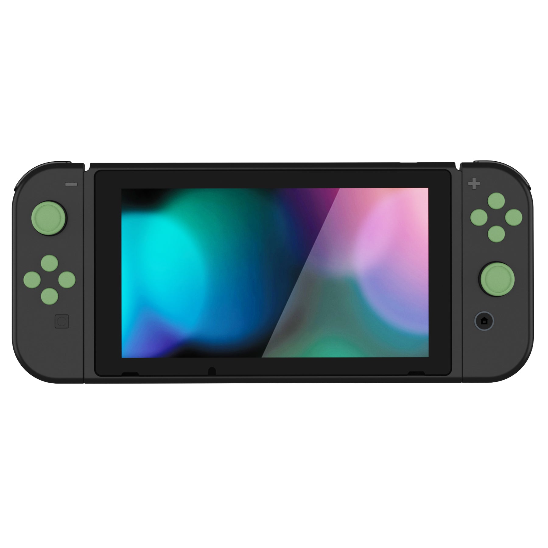 PlayVital Silicone Button Covers and Thumb Grip Set for Nintendo Switch & Switch OLED & Switch Lite ABXY Directional Key Button Caps with Switch Lite D-Pad Button Cap - Matcha Green PlayVital