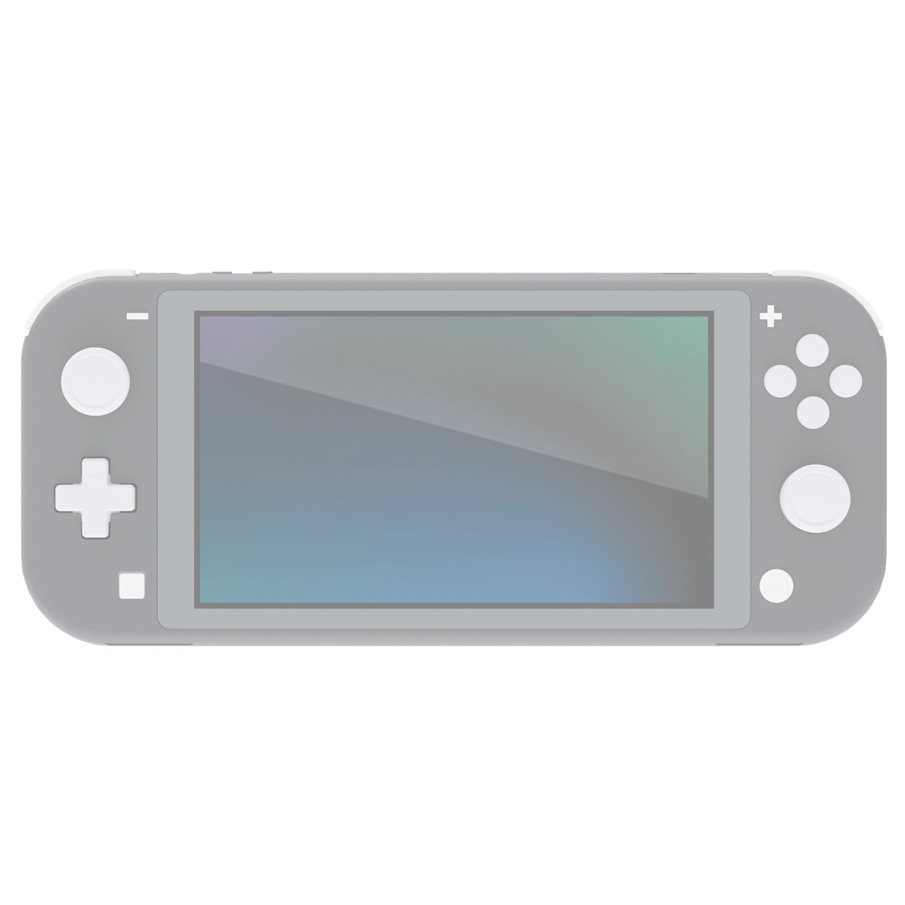PlayVital Silicone Button Covers and Thumb Grip Set for Nintendo Switch & Switch OLED & Switch Lite ABXY Directional Key Button Caps with Switch Lite D-Pad Button Cap - White PlayVital