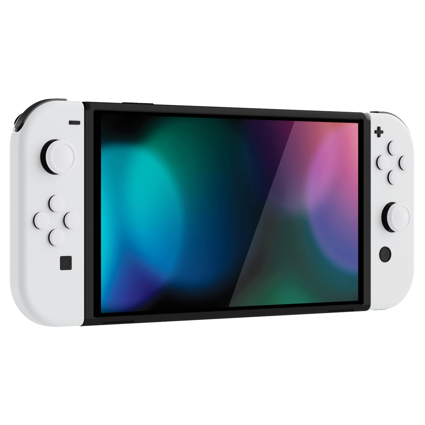 PlayVital Silicone Button Covers and Thumb Grip Set for Nintendo Switch & Switch OLED & Switch Lite ABXY Directional Key Button Caps with Switch Lite D-Pad Button Cap - White PlayVital