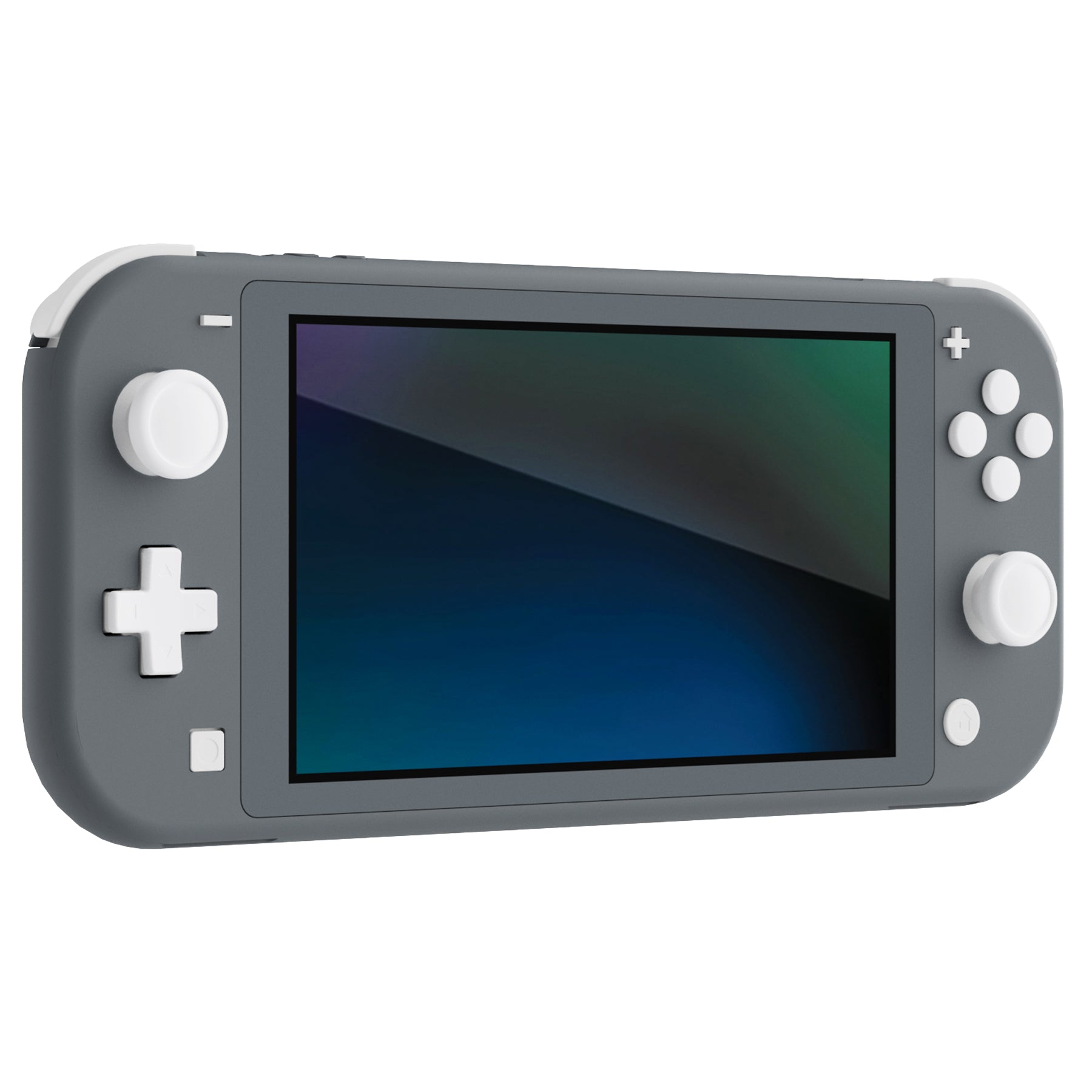 PlayVital Silicone Button Covers and Thumb Grip Set for Nintendo Switch & Switch OLED & Switch Lite ABXY Directional Key Button Caps with Switch Lite D-Pad Button Cap - White PlayVital