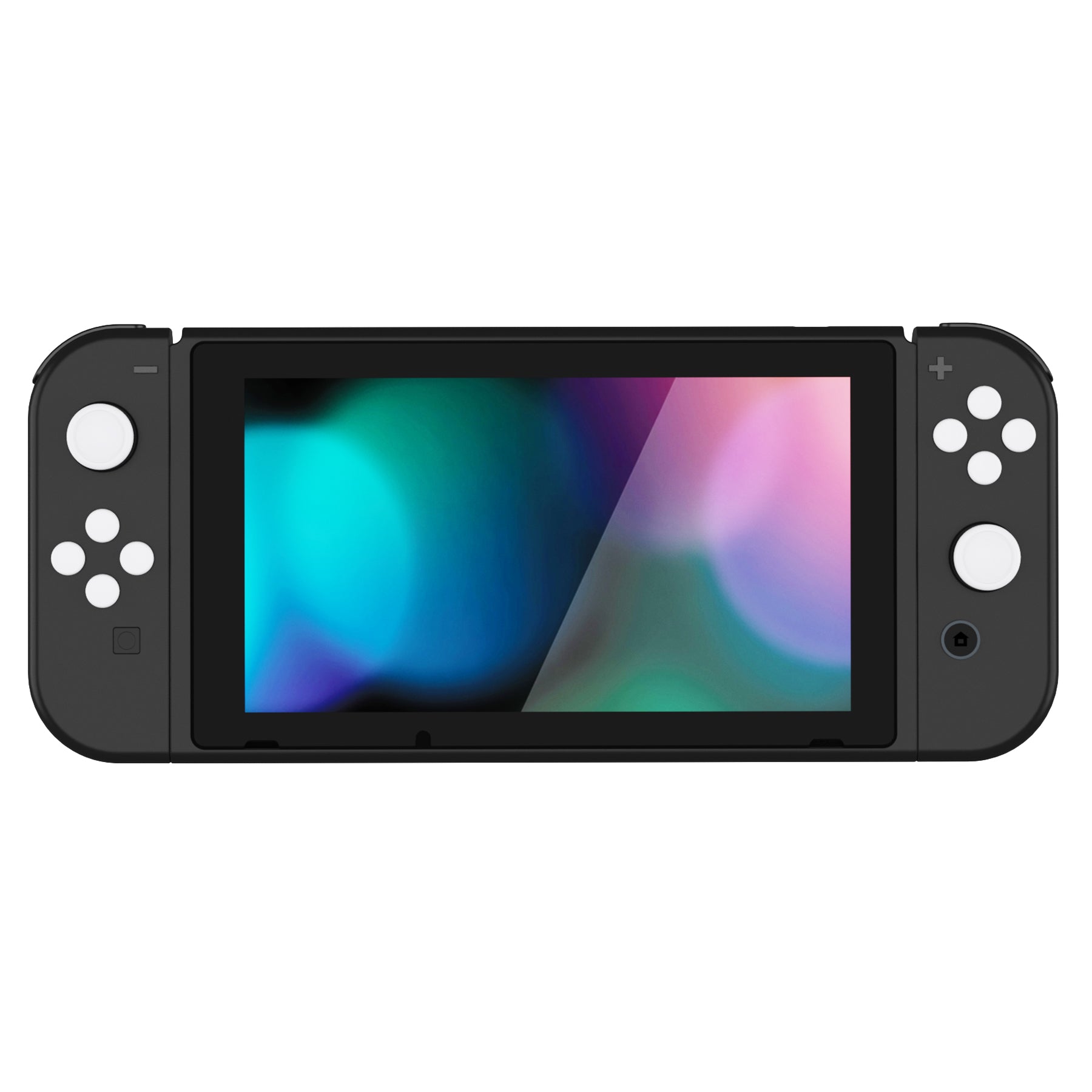 PlayVital Silicone Button Covers and Thumb Grip Set for Nintendo Switch & Switch OLED & Switch Lite ABXY Directional Key Button Caps with Switch Lite D-Pad Button Cap - White PlayVital
