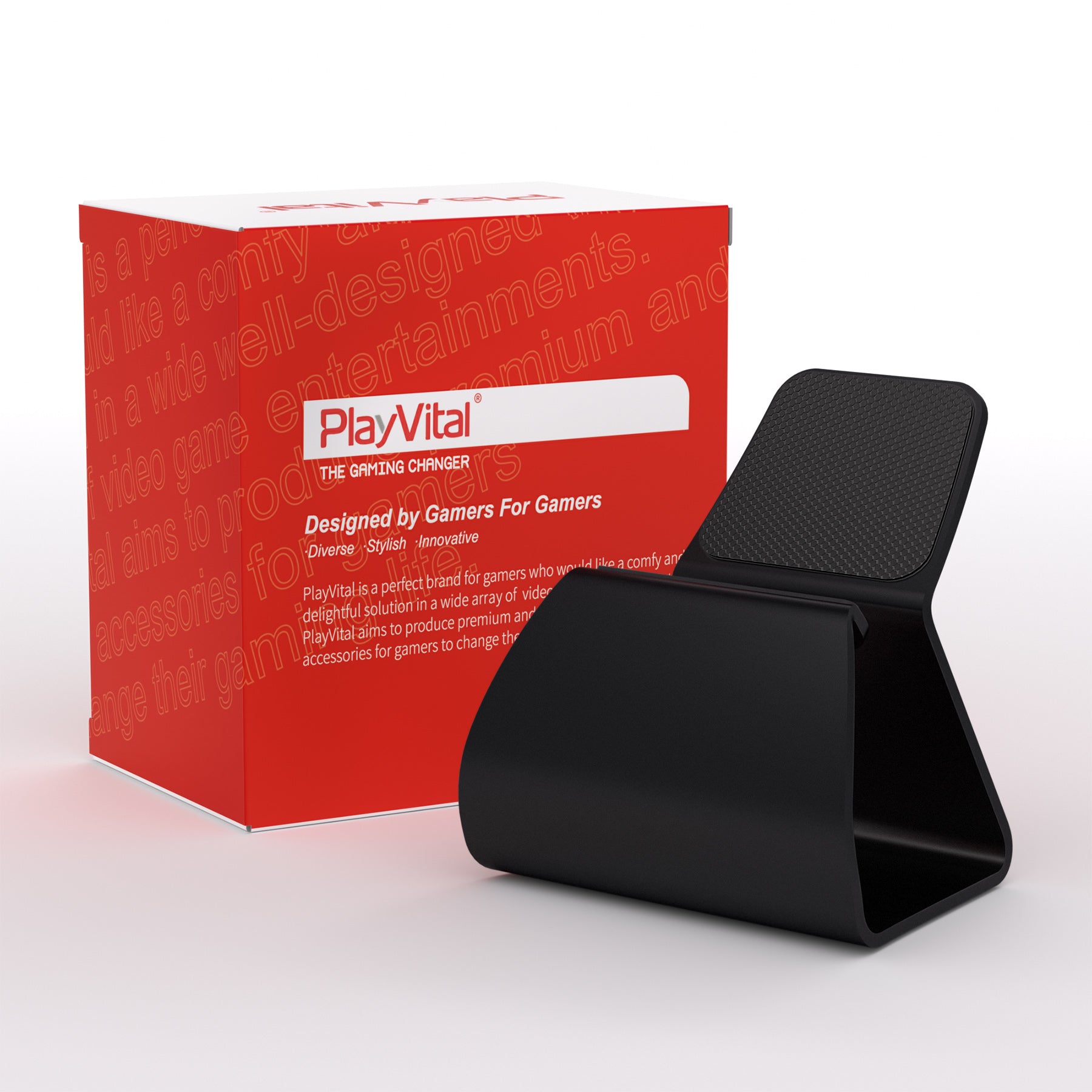PlayVital Stand-AL Universal Metal Game Controller Stand for PS5 & PS4 & Xbox Series X/S & Xbox One - Black - FQZPFC001 PlayVital