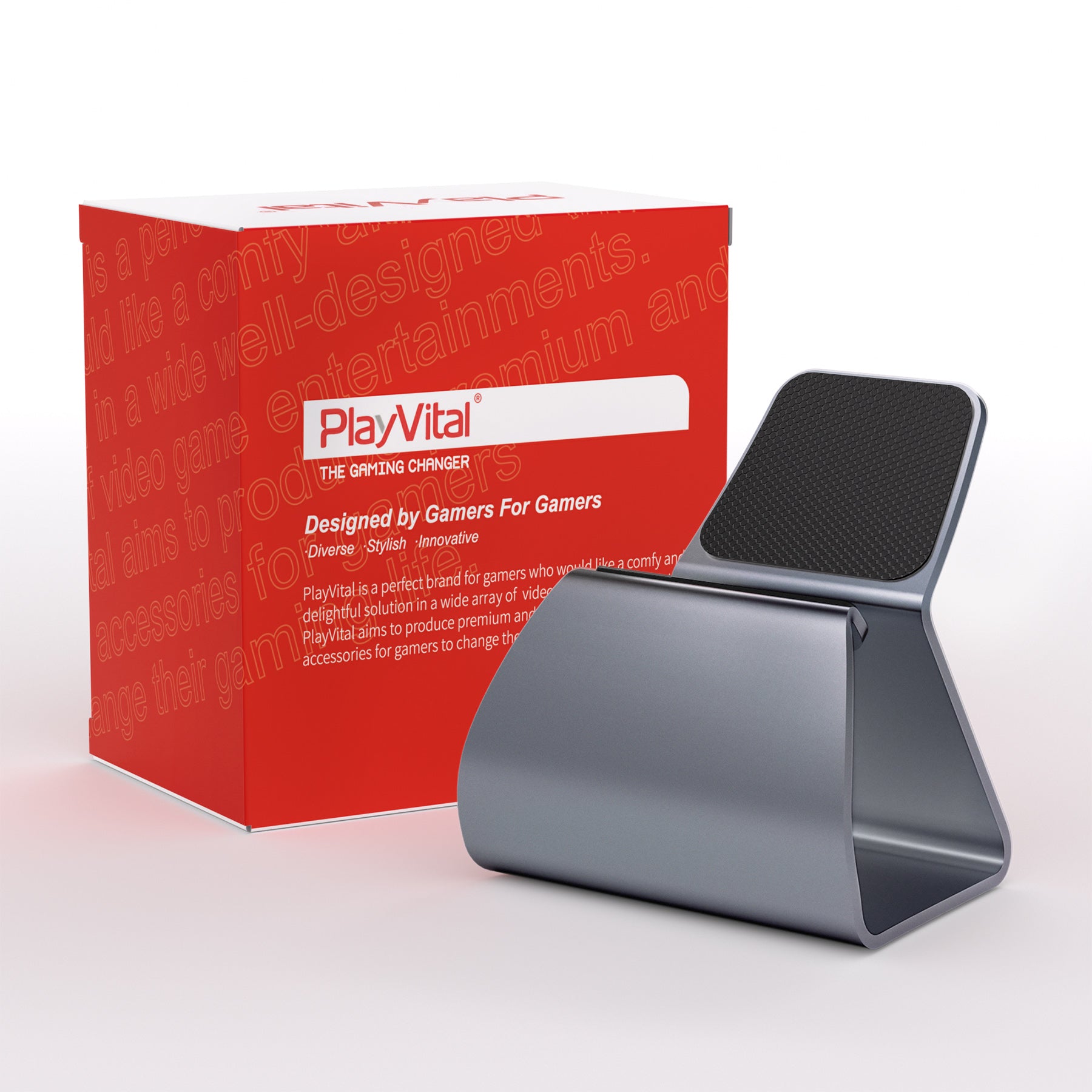 PlayVital Stand-AL Universal Metal Game Controller Stand for PS5 & PS4 & Xbox Series X/S & Xbox One - Gray - FQZPFC003 PlayVital