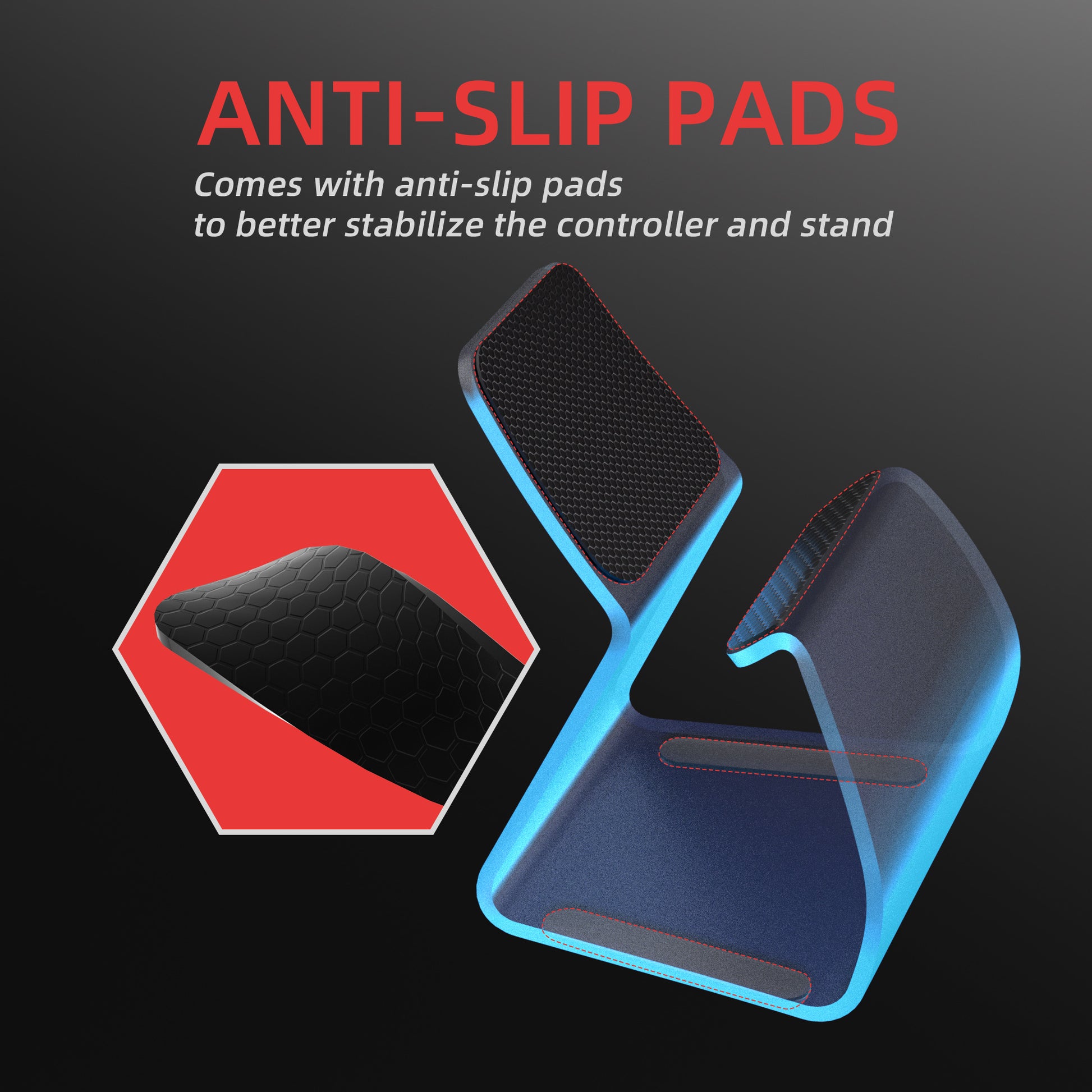 PlayVital Stand-AL Universal Metal Game Controller Stand for PS5 & PS4 & Xbox Series X/S & Xbox One - Gray - FQZPFC003 PlayVital