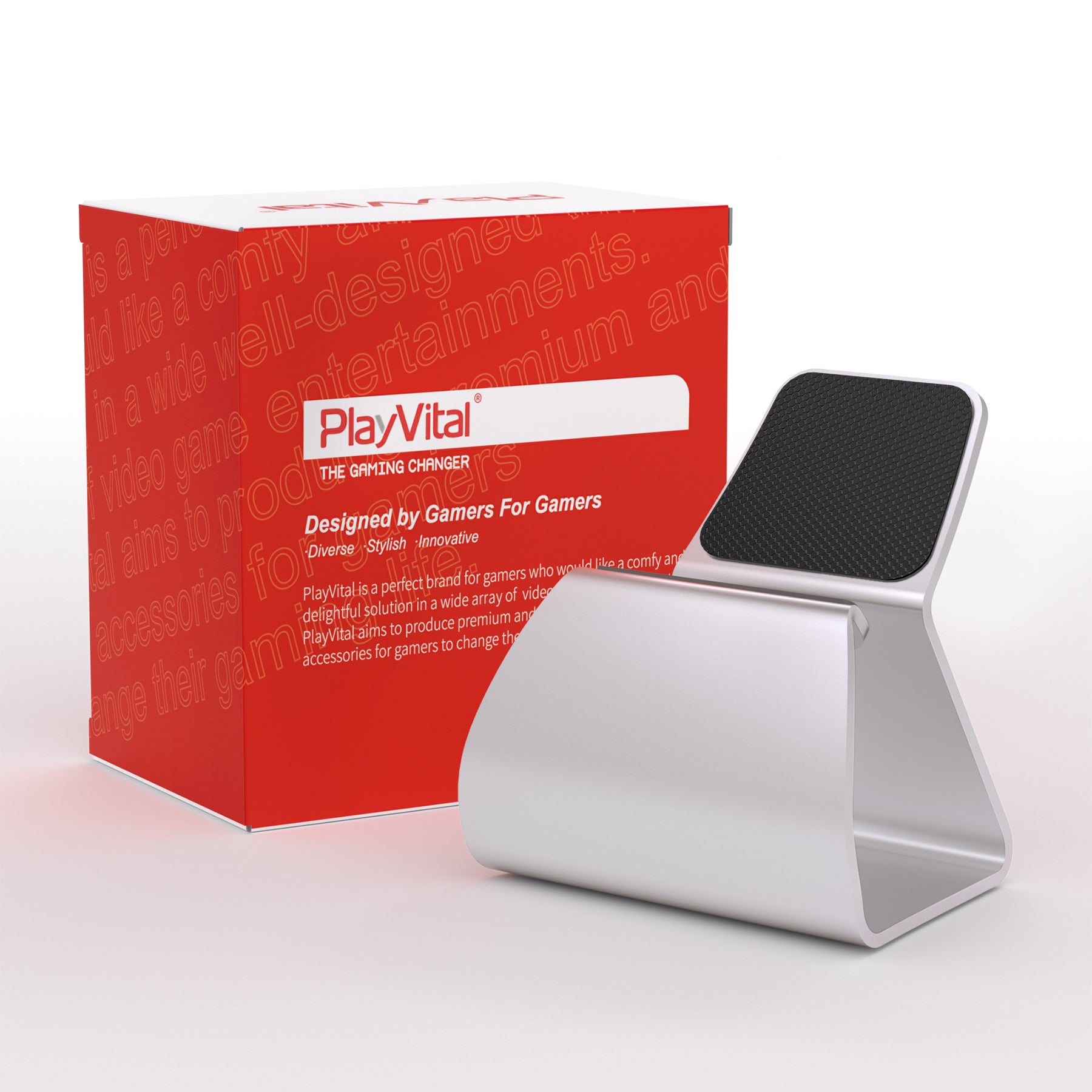 PlayVital Stand-AL Universal Metal Game Controller Stand for PS5 & PS4 & Xbox Series X/S & Xbox One - Silver - FQZPFC002 PlayVital