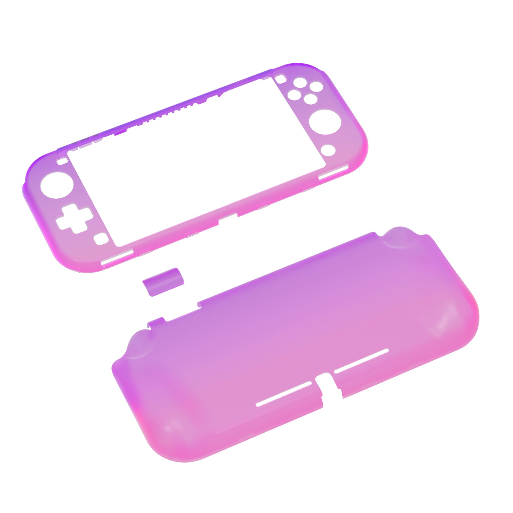 PlayVital ZealProtect Hard Shell Protective Case with Screen Protector & Thumb Grip Caps & Button Caps for NS Switch Lite - Gradient Purple Yellow - PSLYP3015 (Copy) playvital