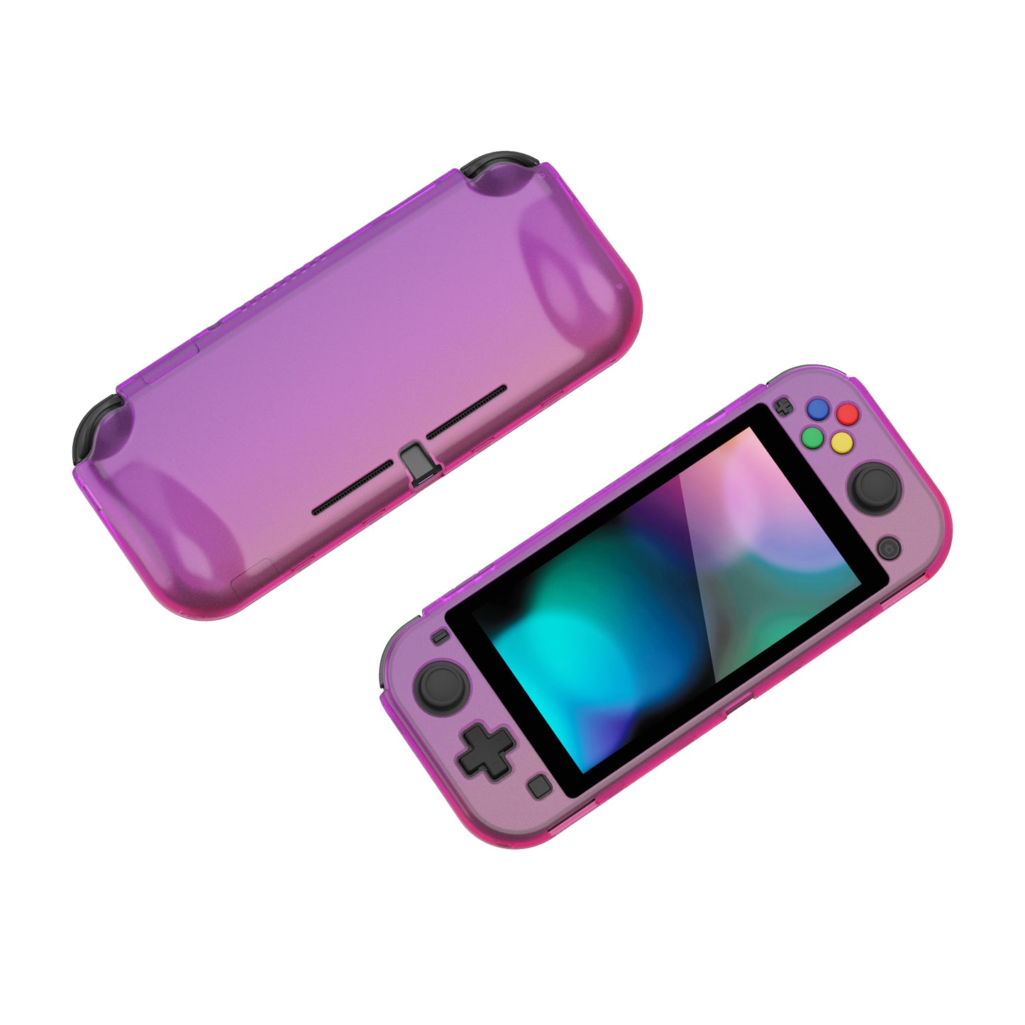 PlayVital ZealProtect Hard Shell Protective Case with Screen Protector & Thumb Grip Caps & Button Caps for NS Switch Lite - Gradient Purple Yellow - PSLYP3015 (Copy) playvital