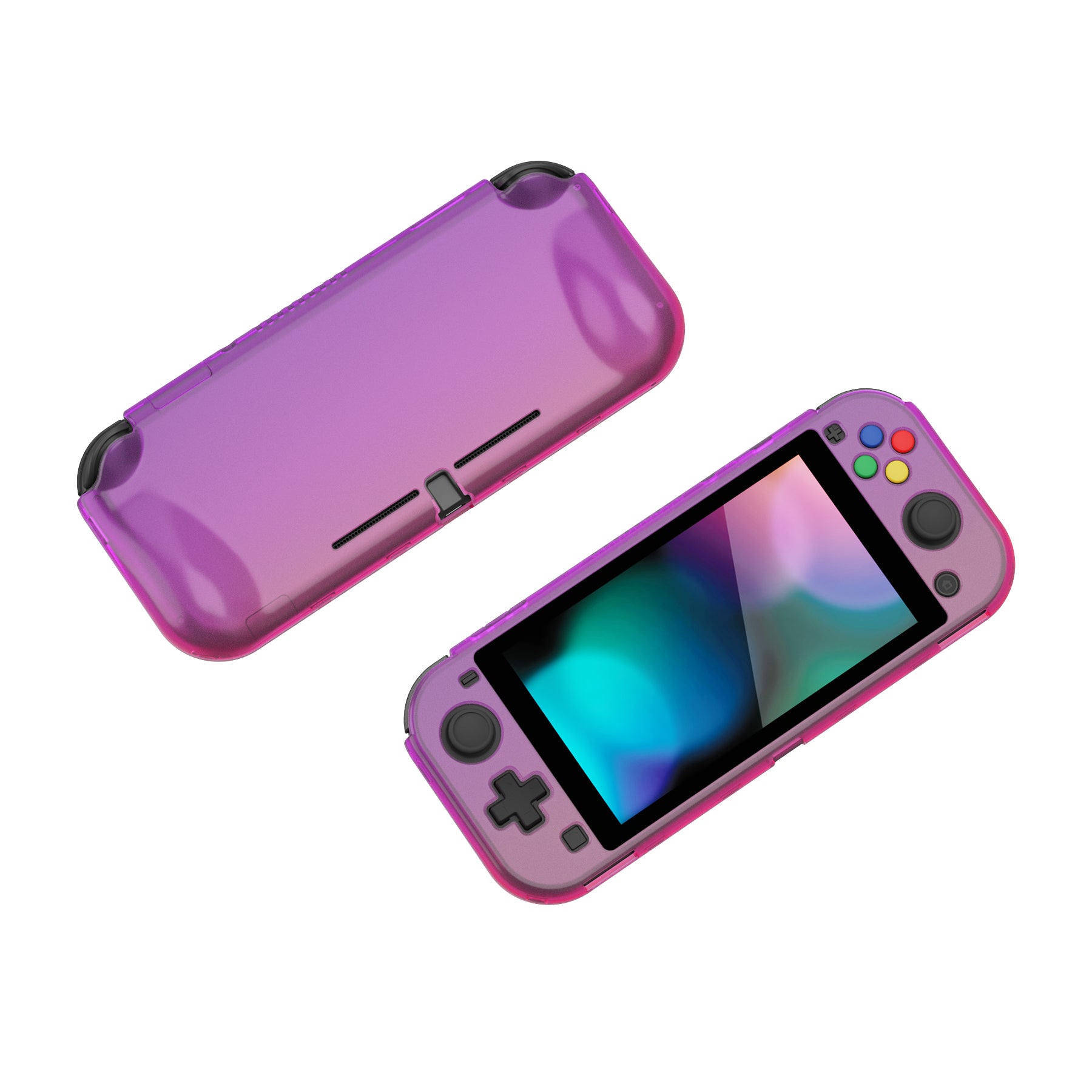 PlayVital ZealProtect Hard Shell Protective Case with Screen Protector & Thumb Grip Caps & Button Caps for NS Switch Lite - Gradient Purple Yellow - PSLYP3015 (Copy) playvital